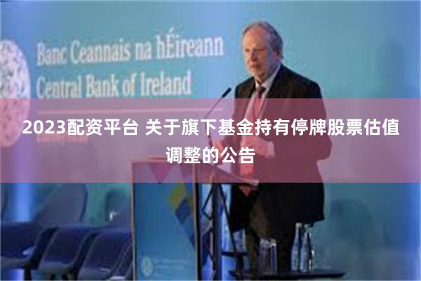 2023配资平台 关于旗下基金持有停牌股票估值调整的公告